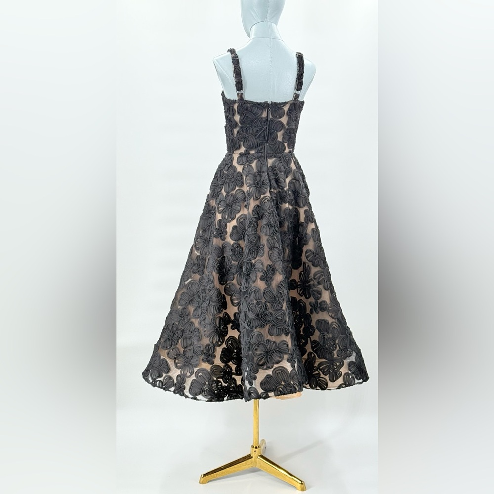 🆕 BRONX & BANCO 🧿 NWOT Sabrina Midi Dress, Black Floral - Sz S / US 4 - Picture 9 of 17